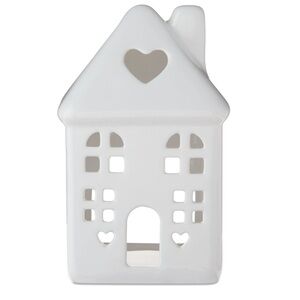 Ceramic House White 6" Valentine's Day